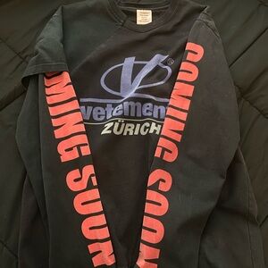 Vetements Black Crewneck Tee